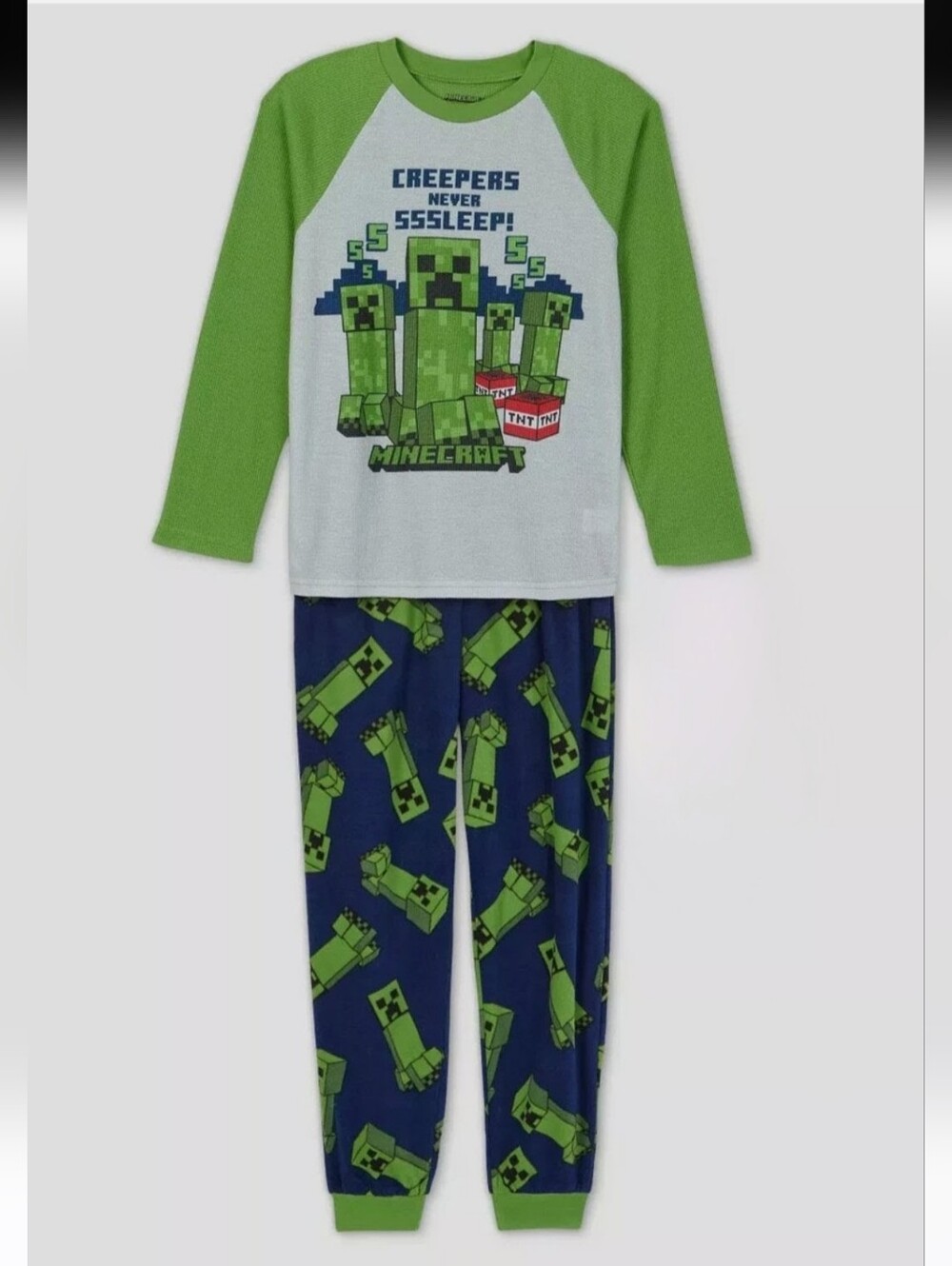 Minecraft Boy's M Creeper Pajama Set - Mojang